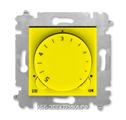 Терморегулятор для теплого пола, цвет Желтый/Дымчатый черный, Levit, ABB